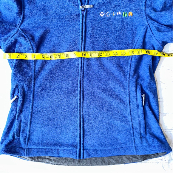 EUC Women’s Medium Lands’ End Full Zip Fleece Jacket Embroidered - Picture 7 of 9